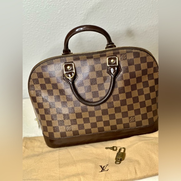 Authentic Louis Vuitton Damier Ebene Alma PM Hand Bag - Picture 3 of 9